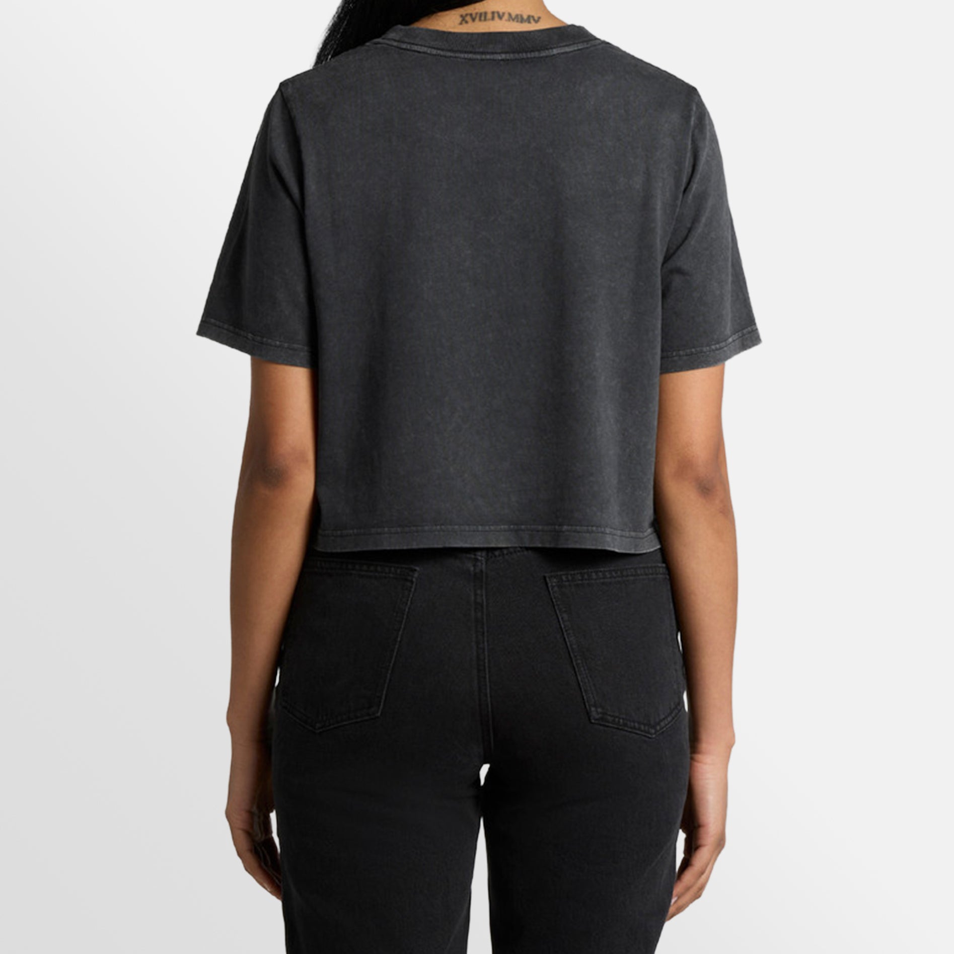 Heavy Stone Wash Crop Tee - on request
