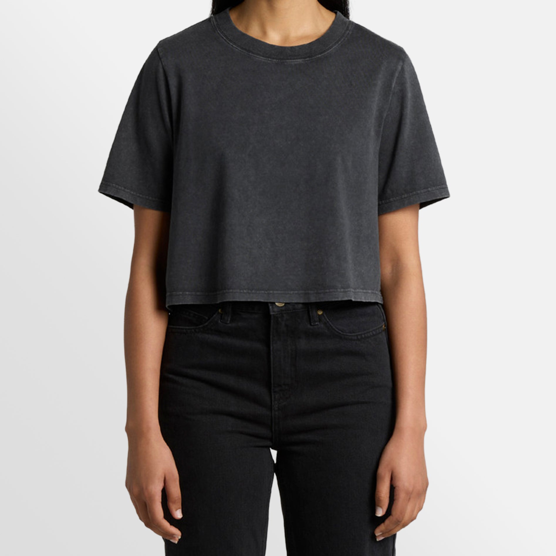 Heavy Stone Wash Crop Tee - on request