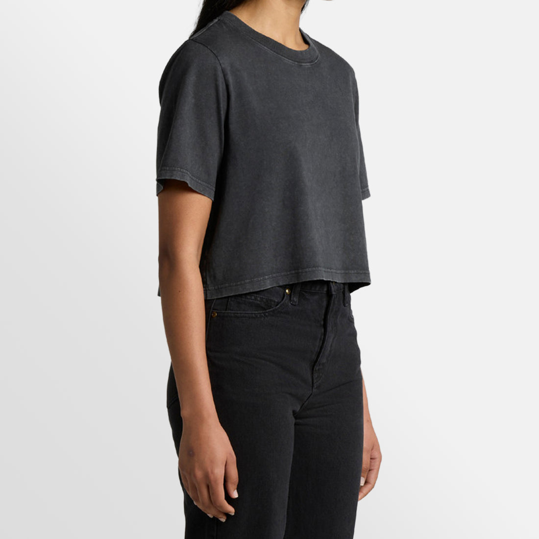 Heavy Stone Wash Crop Tee - on request