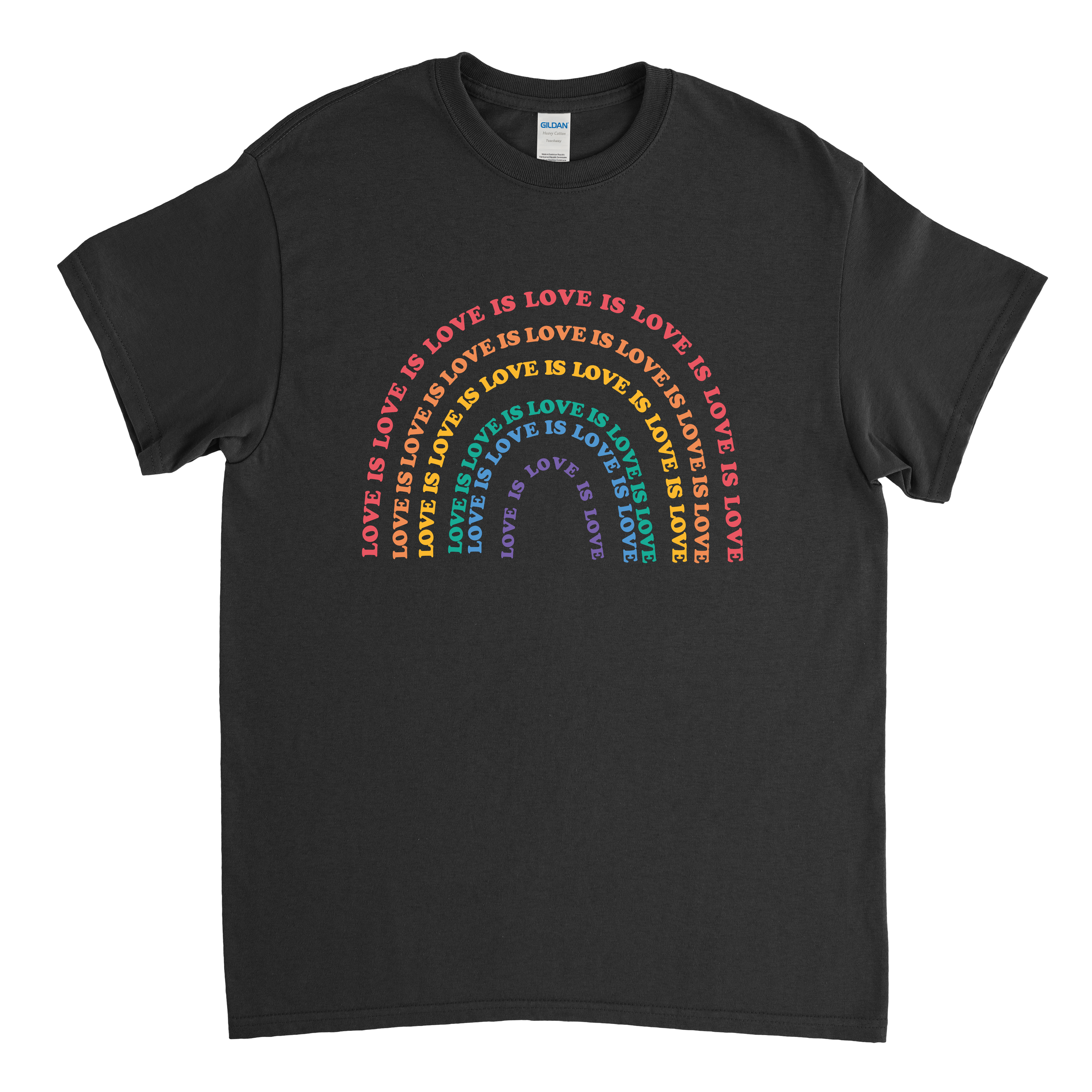 Love Is Love Rainbow Black Tee