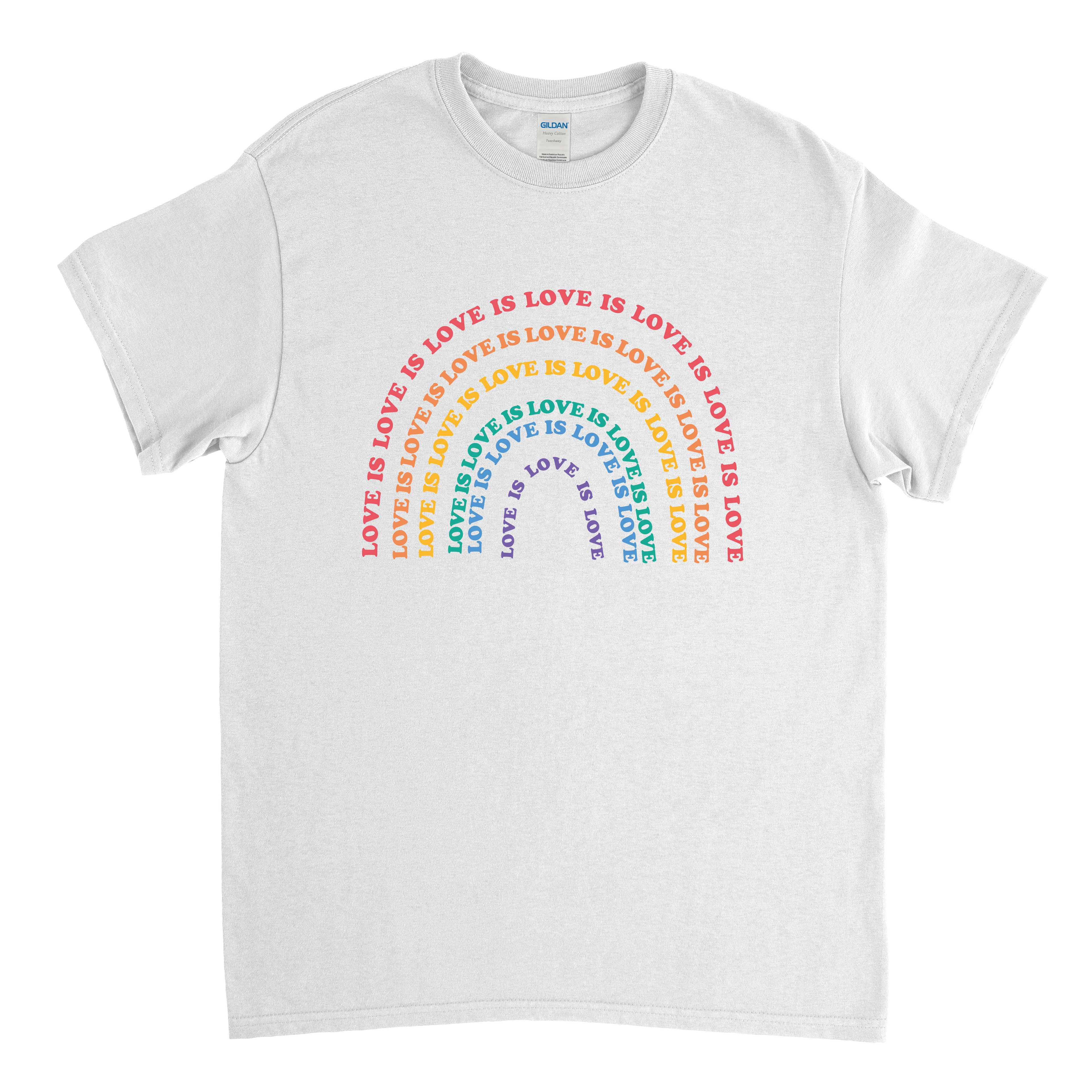 Love is Love Rainbow White Tee