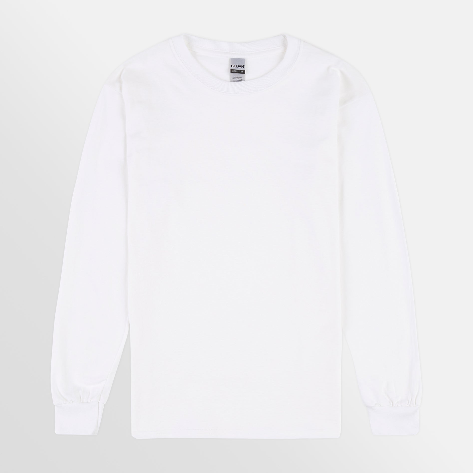 Gildan long sleeve 2025 white t shirt