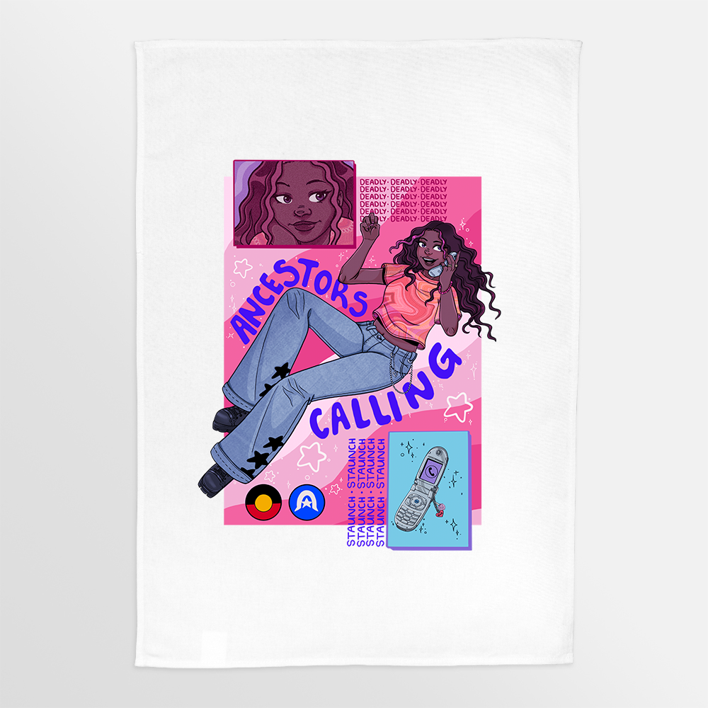 Ancestors Calling Tea Towel