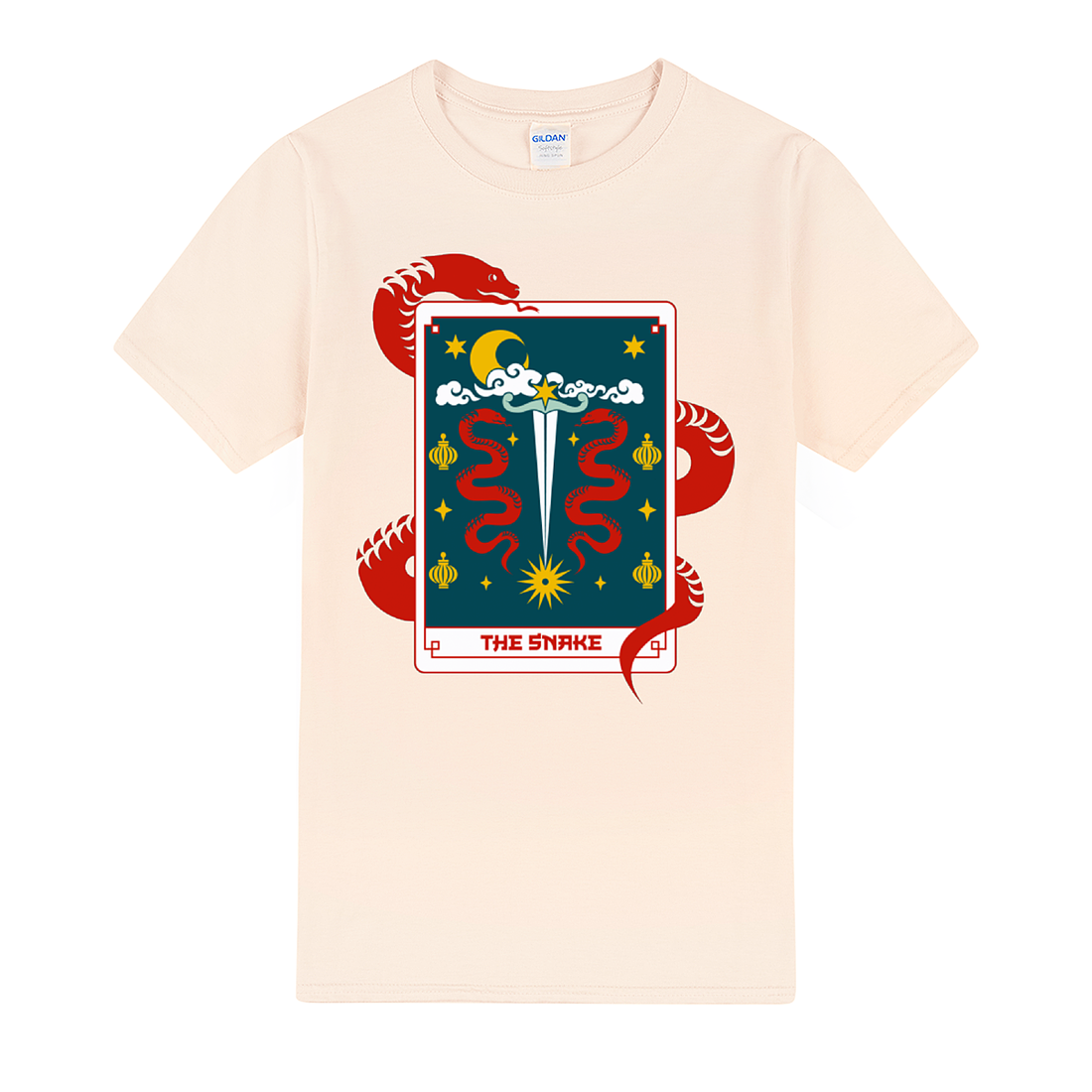 Chinese Zodiac Snake Tarot Card Tee